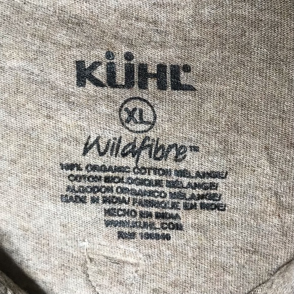 Kuhl Organic Cotton Polo Short Sleeve Wildfibre Button Down Collar Tan Men’s XL - Picture 4 of 15